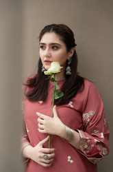 Urge - Winter 2PC Dhanak Embroidered Suit - BFU0035